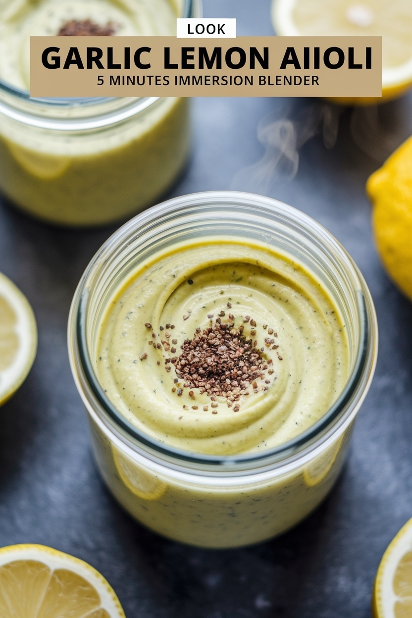 garlic lemon aioli 5 minutes immersion blender
