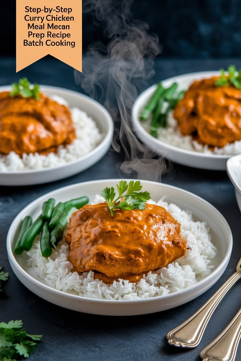curry chicken meal prep recipe batch cooking