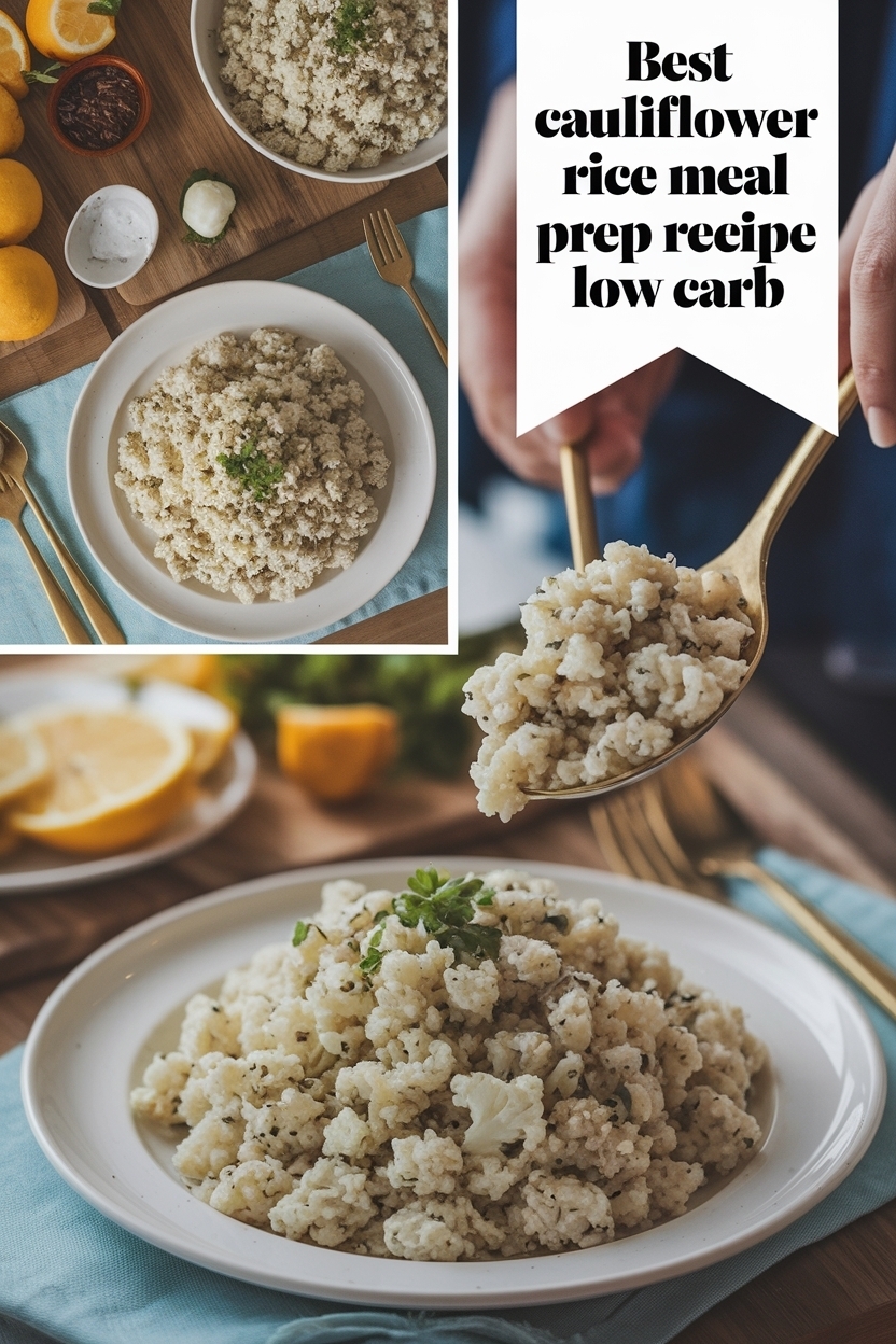 cauliflower rice meal prep recipe low carb
