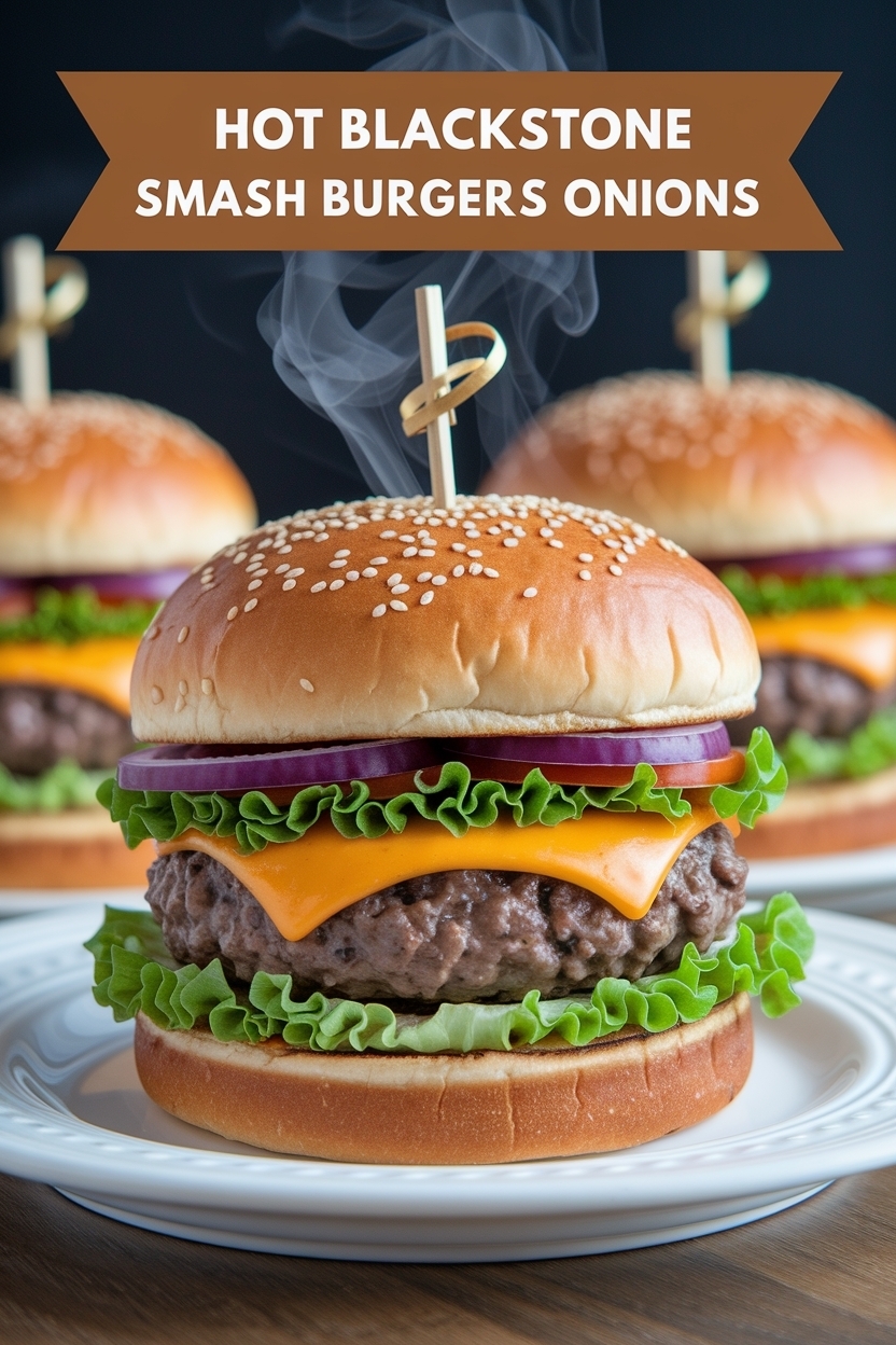 blackstone smash burgers onions