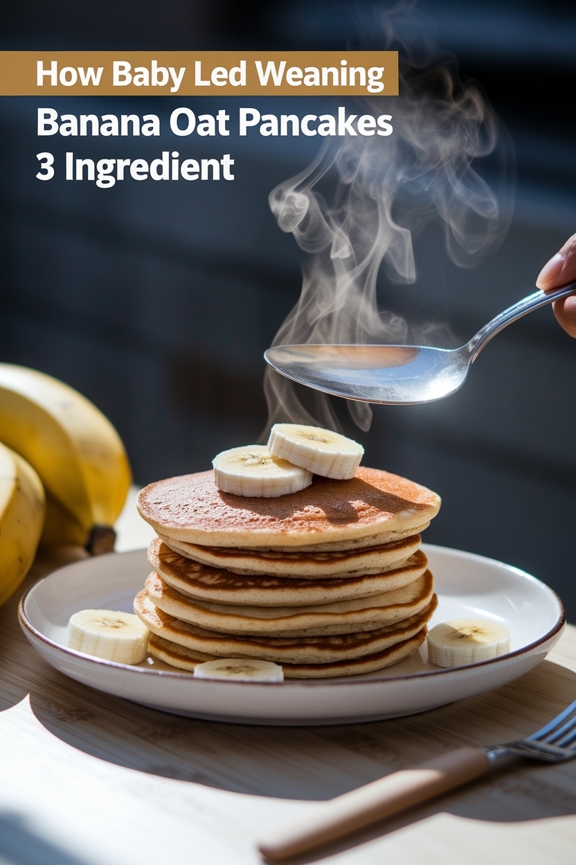 baby led weaning banana oat pancakes 3 ingredient