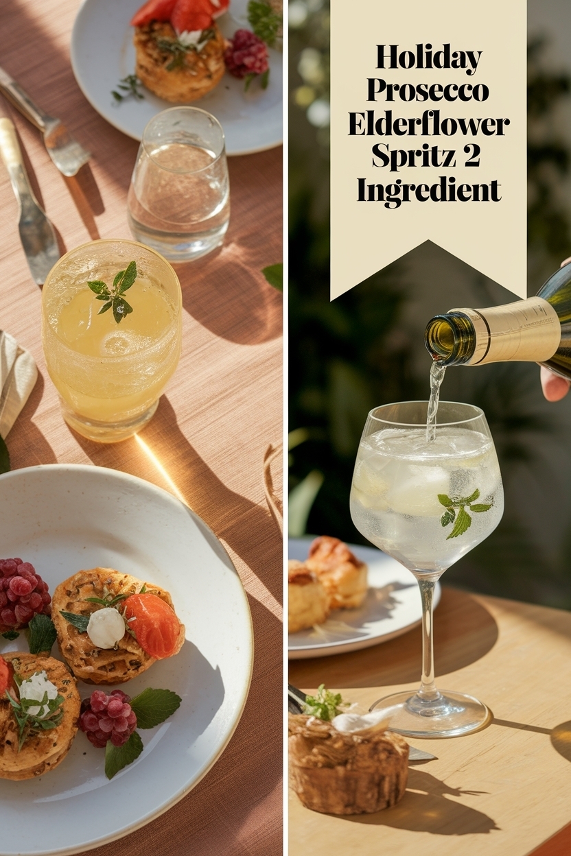 prosecco elderflower spritz 2 ingredient