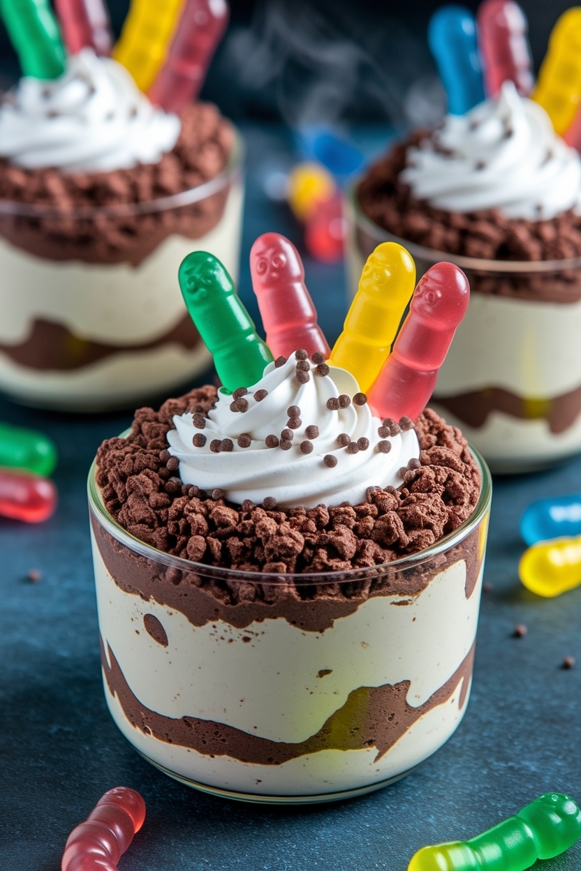 dirt pudding recipe easy with gummy worms