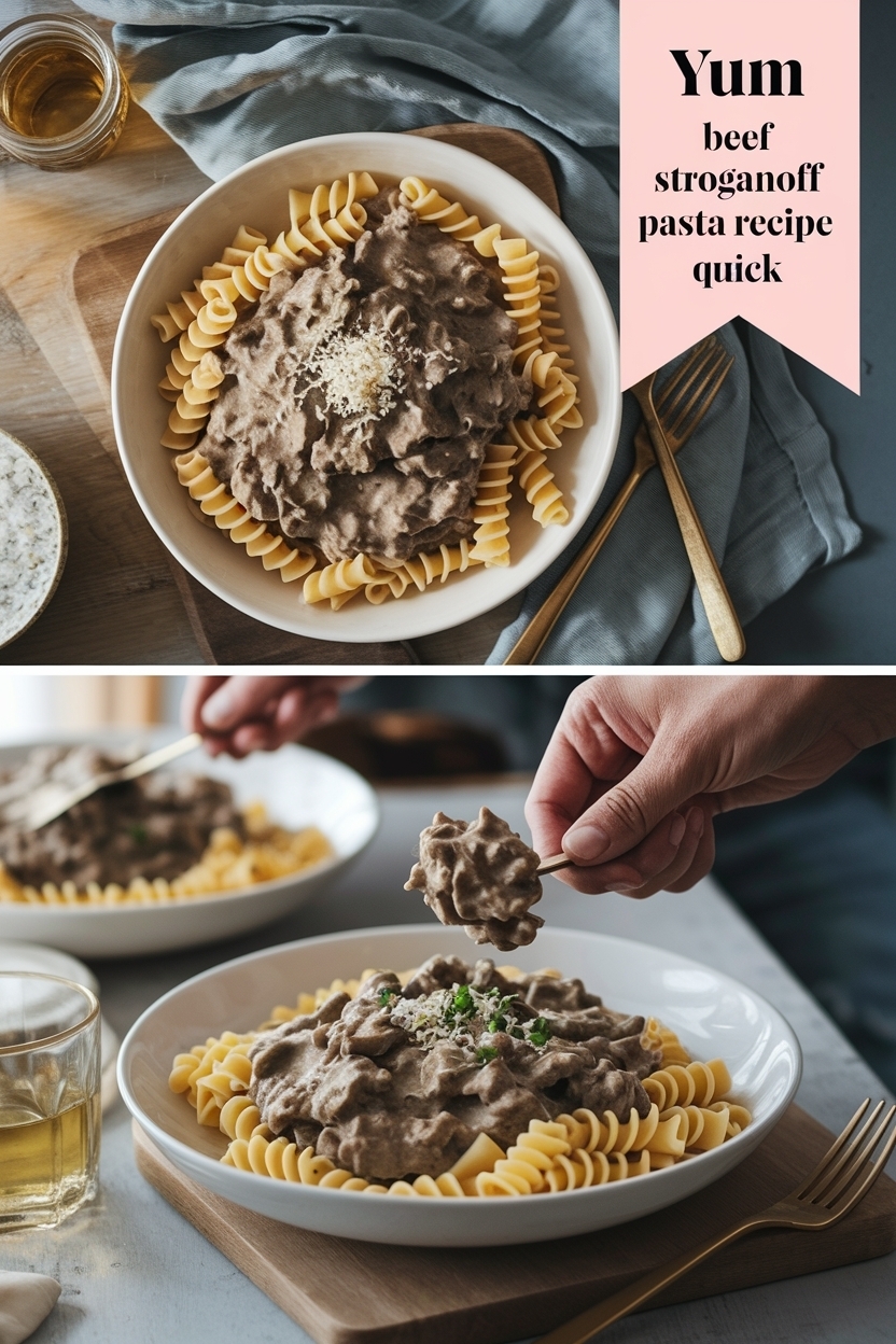 beef stroganoff pasta recipe quick