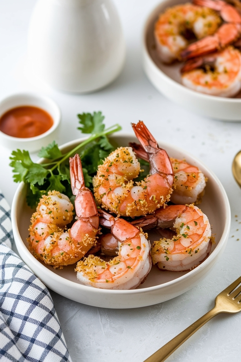 air fryer shrimp recipe breaded crispy