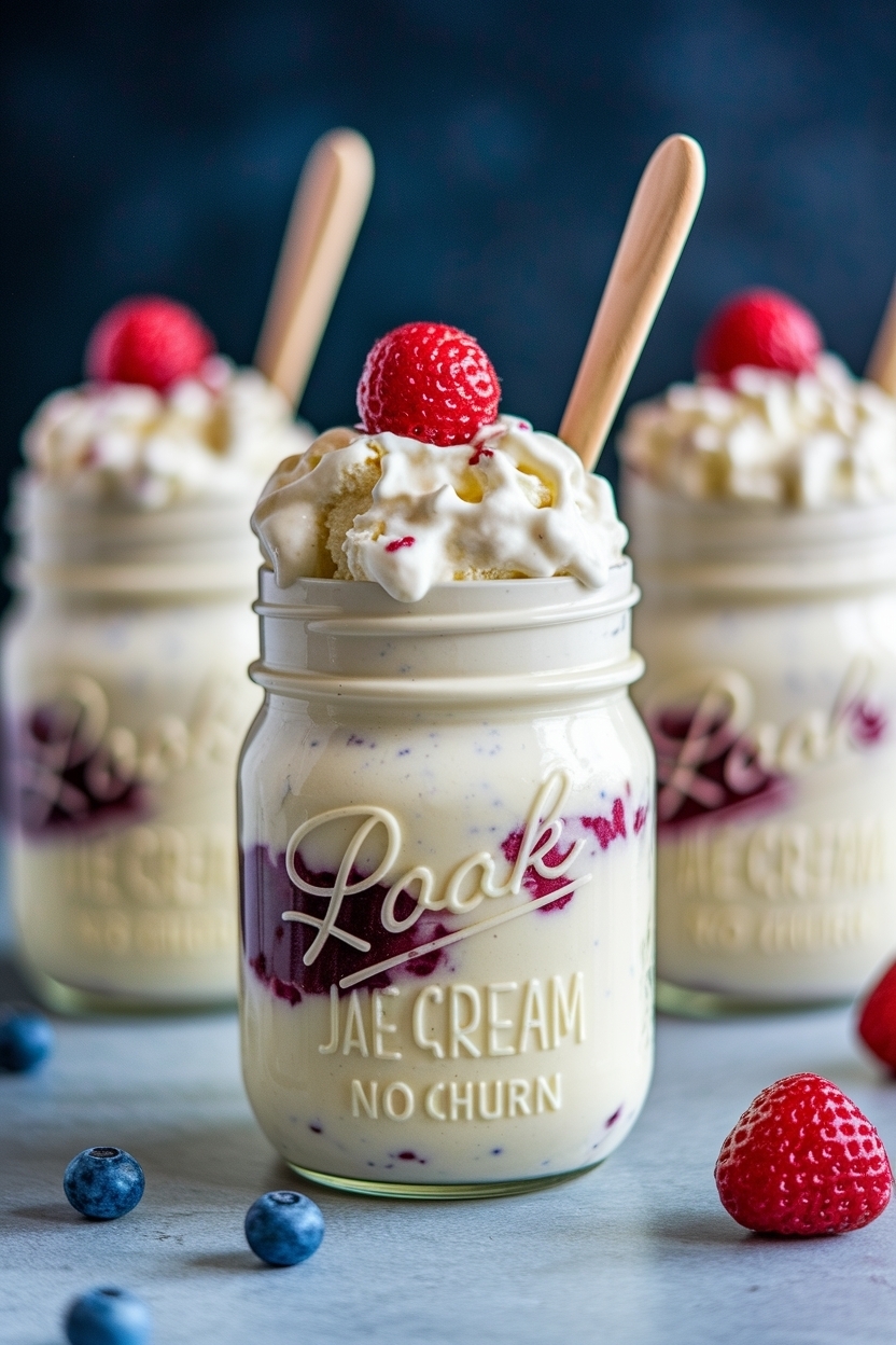 mason jar ice cream recipe no churn