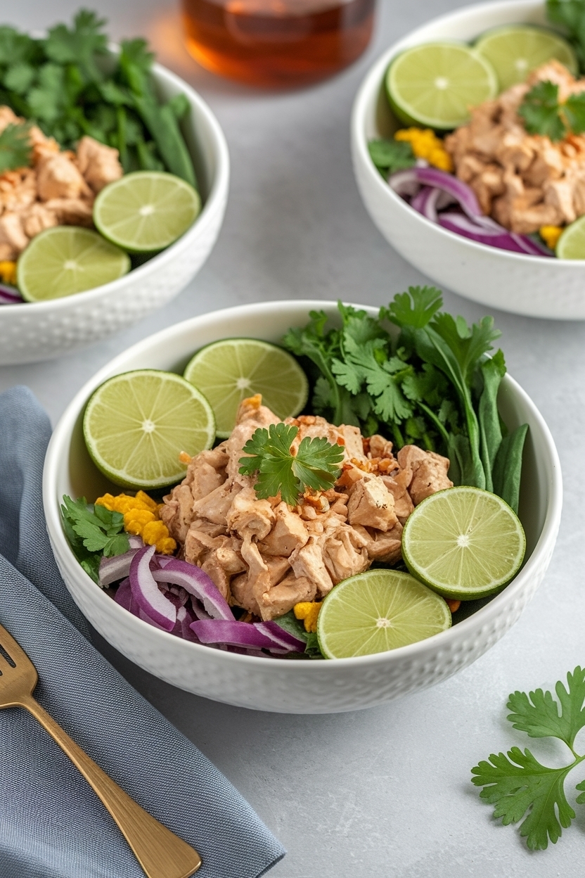 high protein chicken burrito bowl meal prep - Extra Photo
