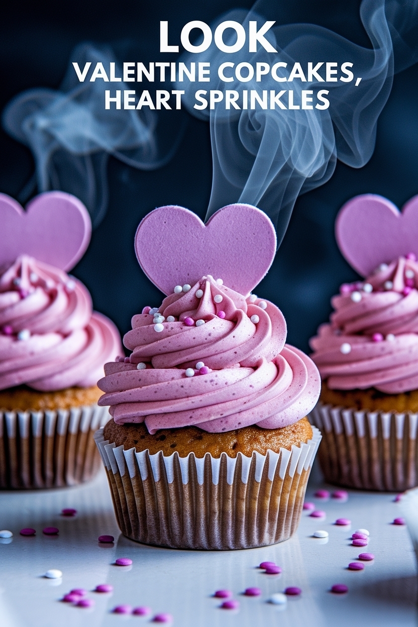 valentine confetti cupcakes heart sprinkles