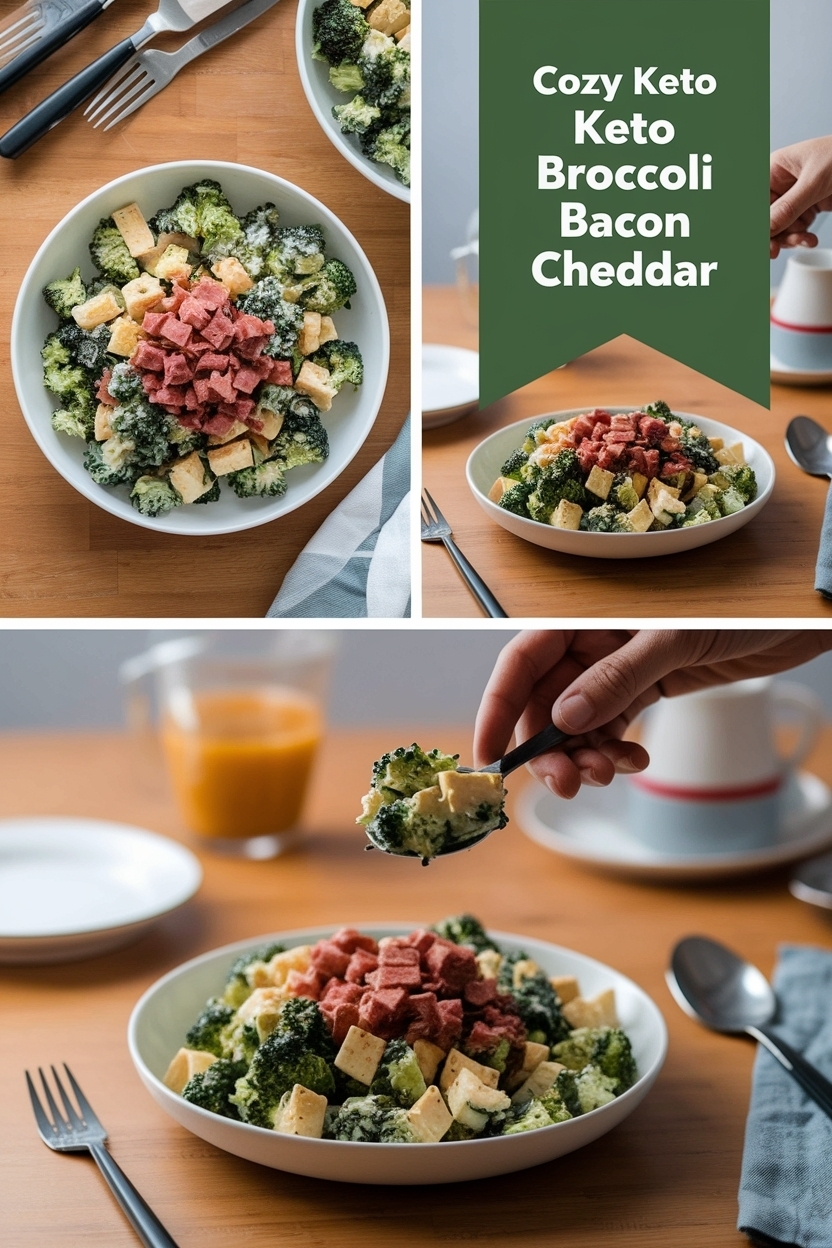 keto broccoli salad bacon cheddar