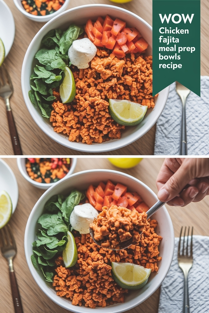 chicken fajita meal prep bowls recipe