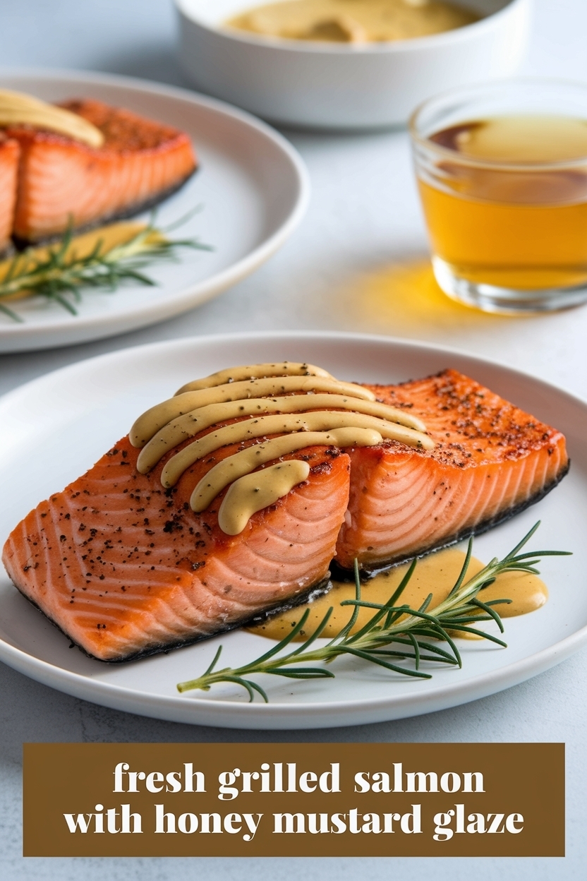 grilled salmon with honey mustard glaze