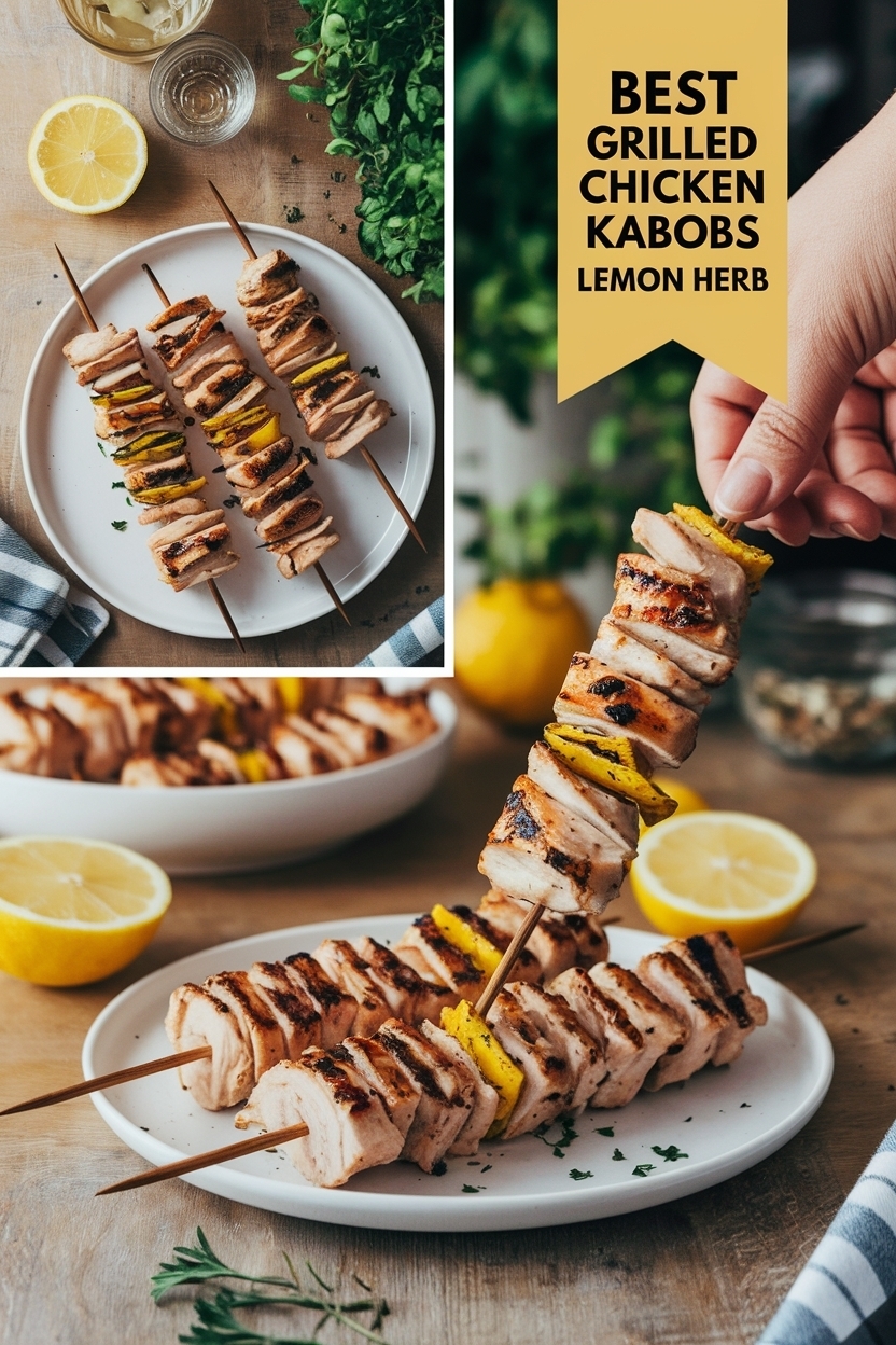 grilled chicken kabobs lemon herb