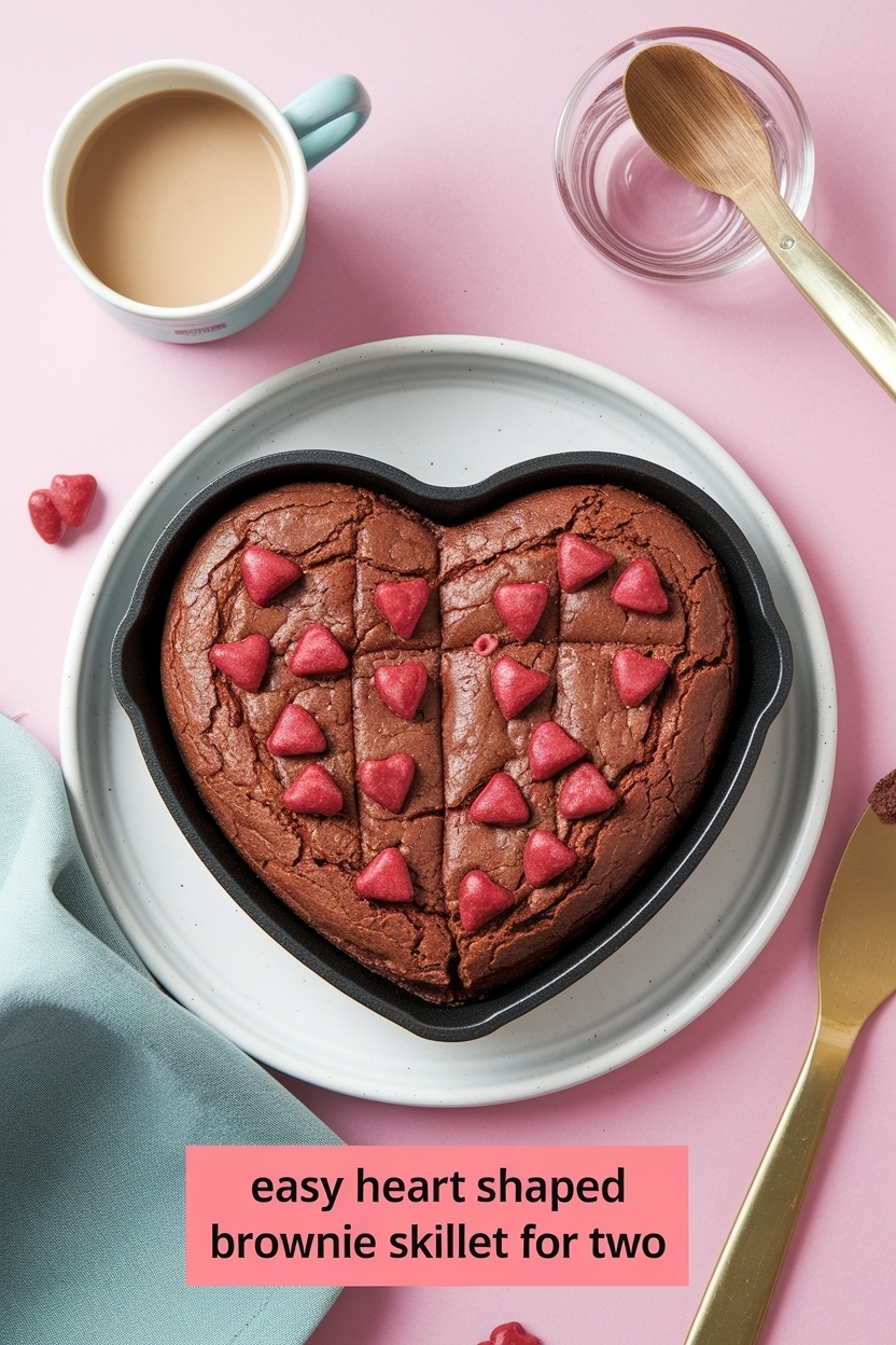 heart shaped brownie skillet for two