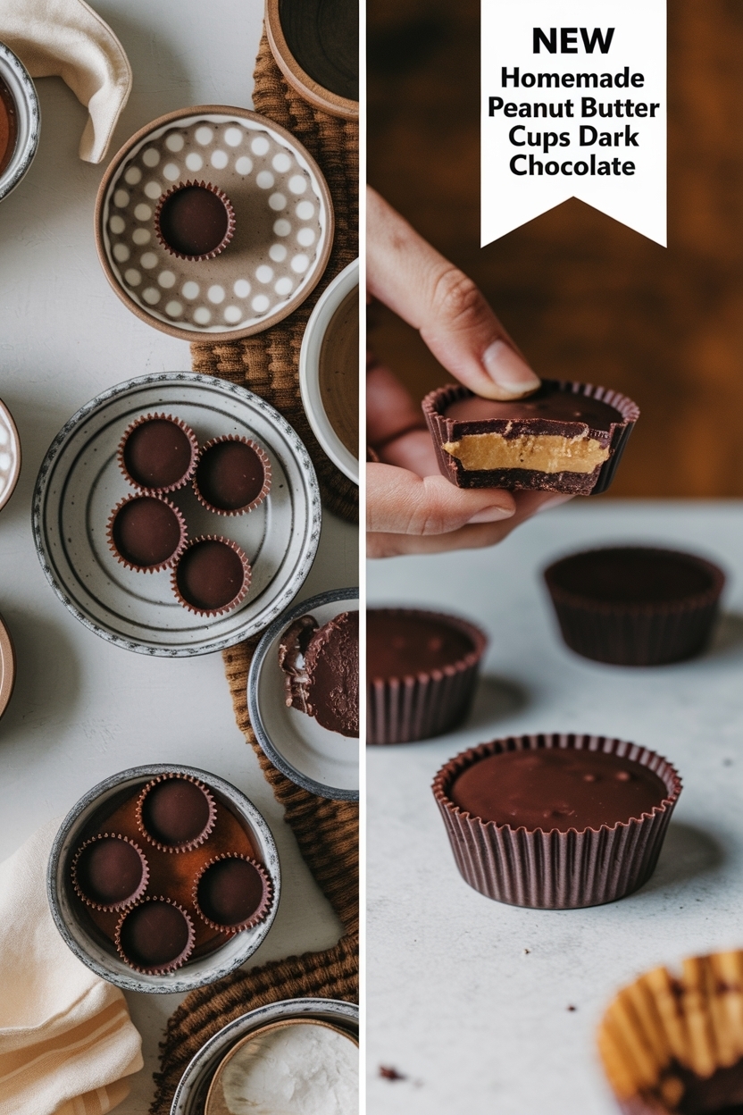 homemade peanut butter cups dark chocolate