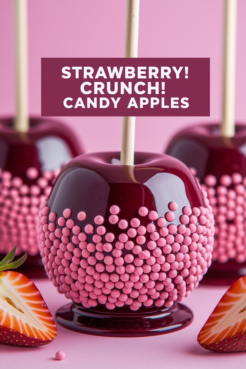 strawberry crunch candy apples
