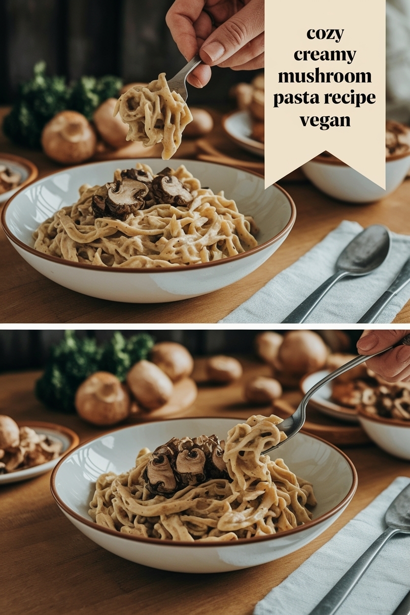 creamy mushroom pasta recipe vegan