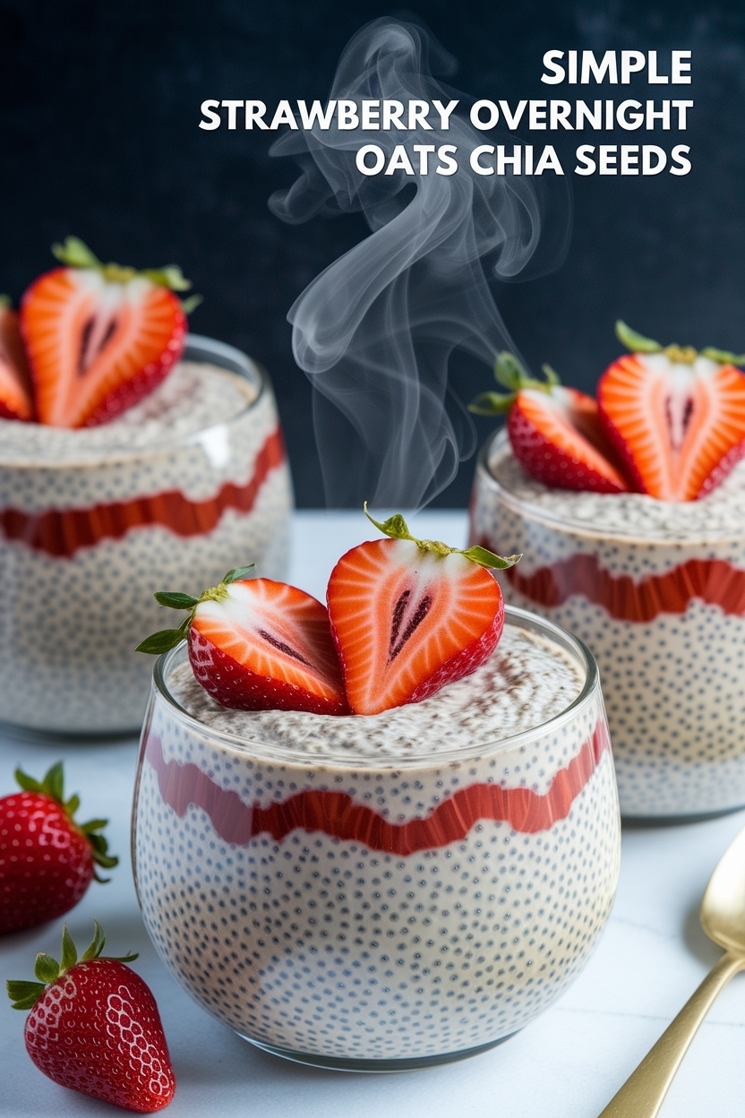 strawberry overnight oats chia seeds