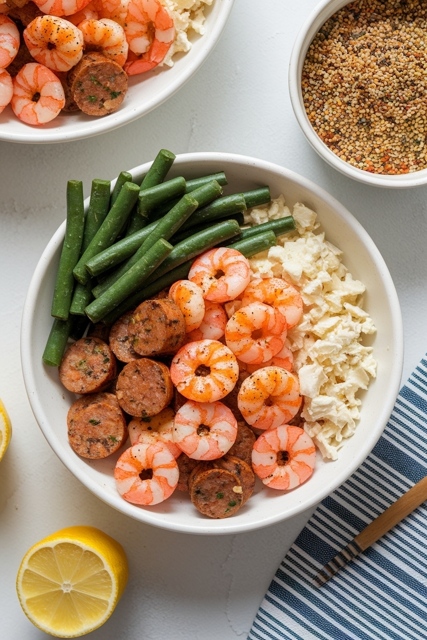 cajun shrimp and sausage meal prep