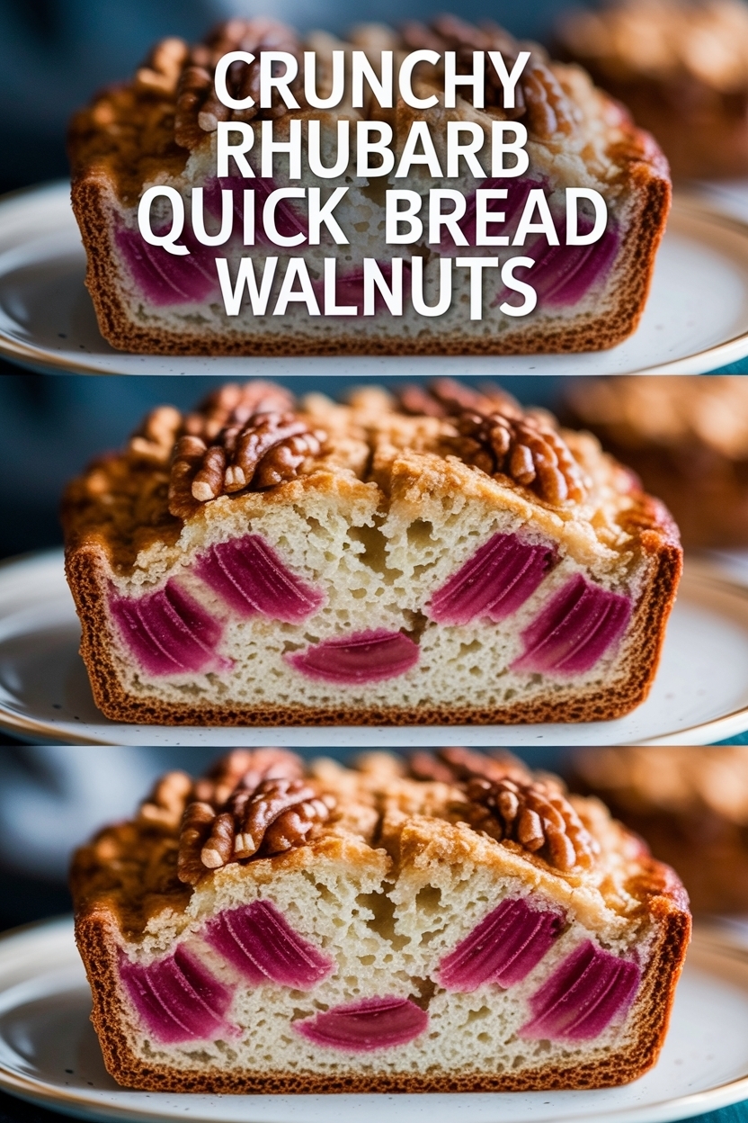rhubarb quick bread walnuts