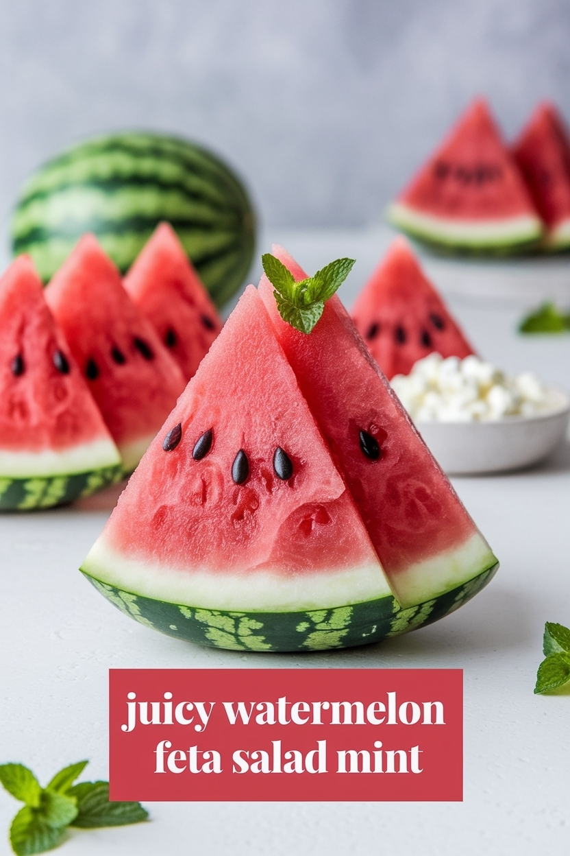watermelon feta salad mint