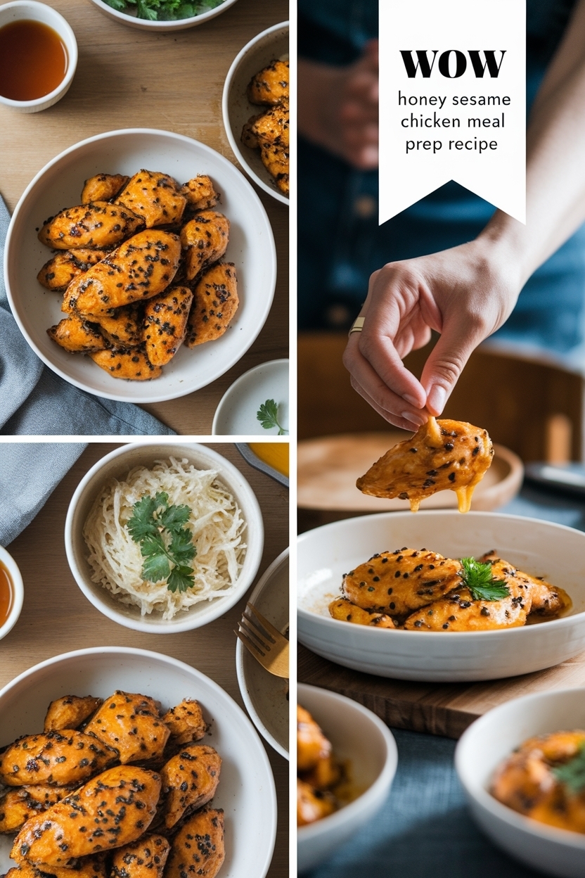 honey sesame chicken meal prep recipe