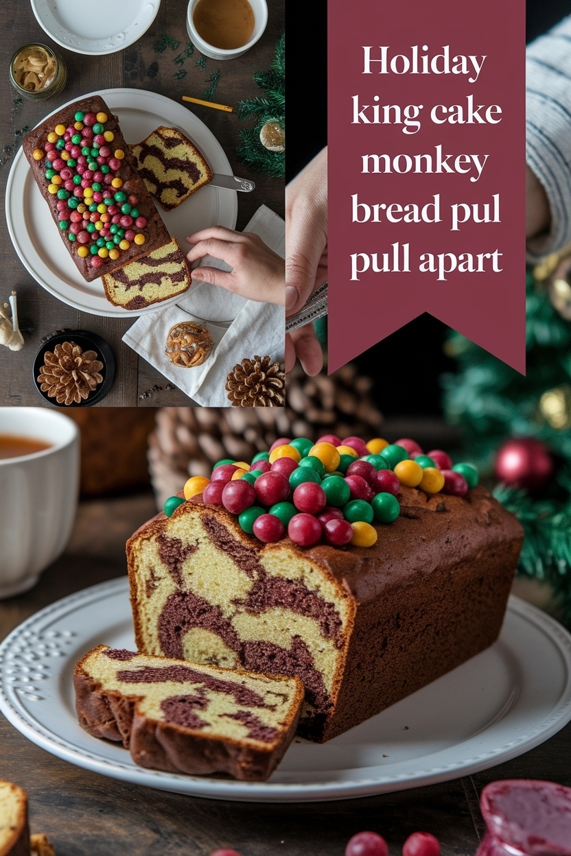 king cake monkey bread pull apart