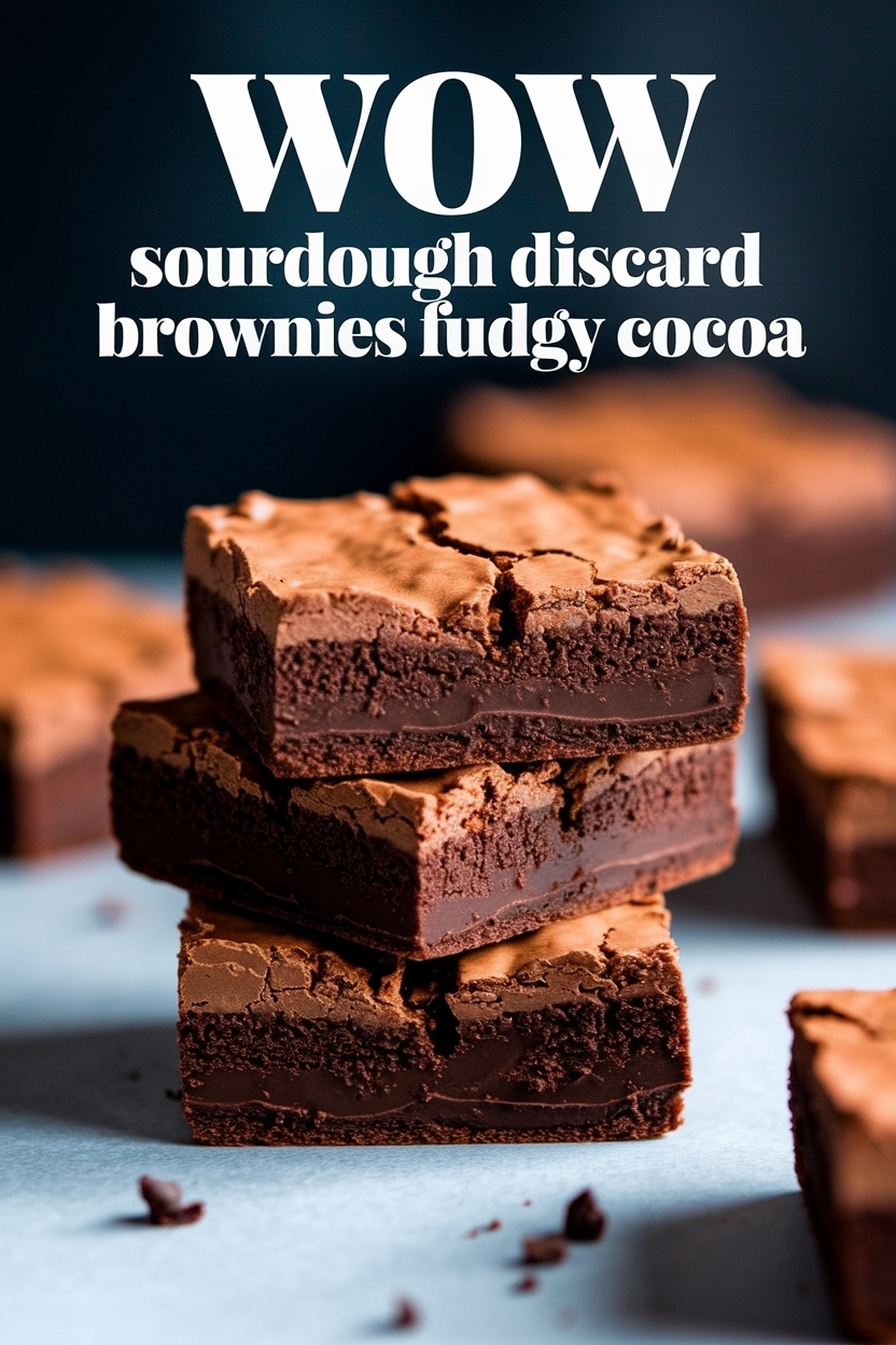 sourdough discard brownies fudgy cocoa