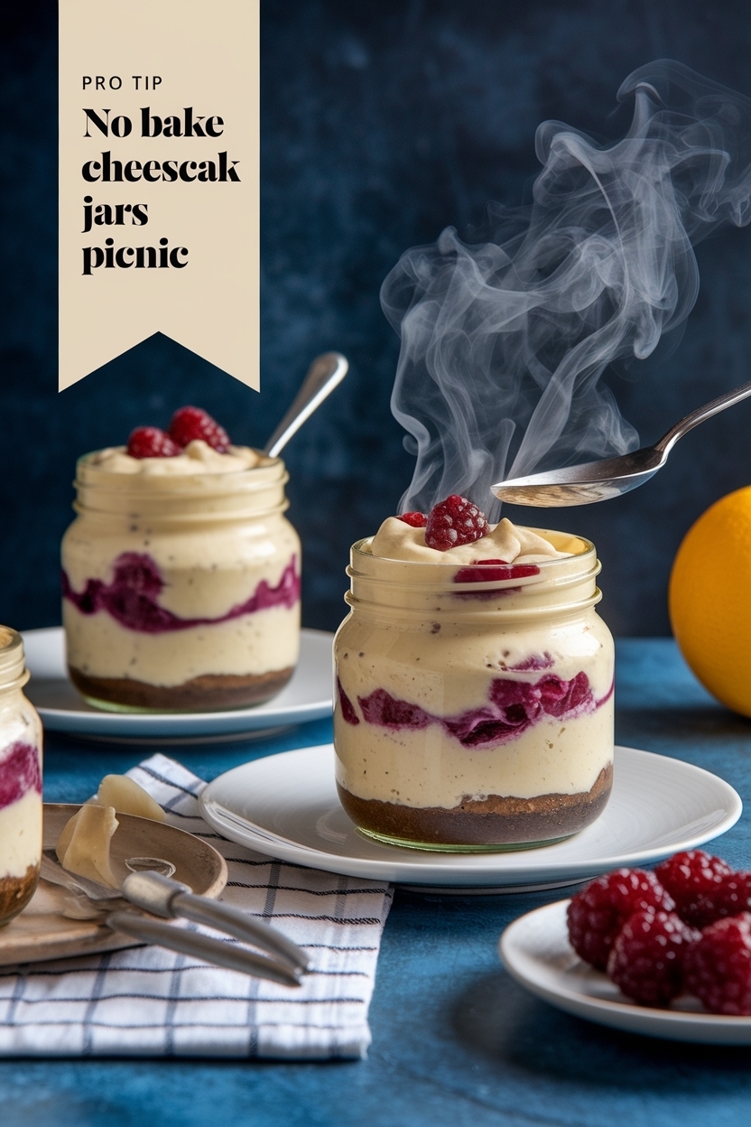 no bake cheesecake jars picnic