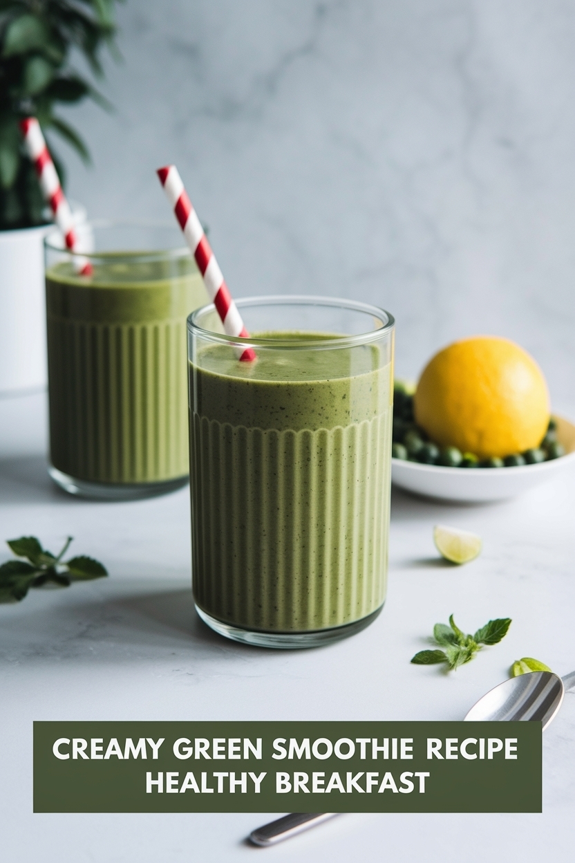 green smoothie recipe healthy breakfast - Extra Photo
