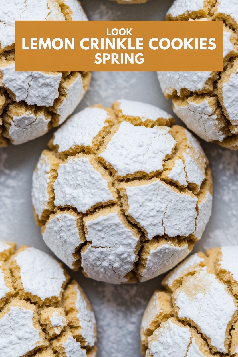 lemon crinkle cookies spring