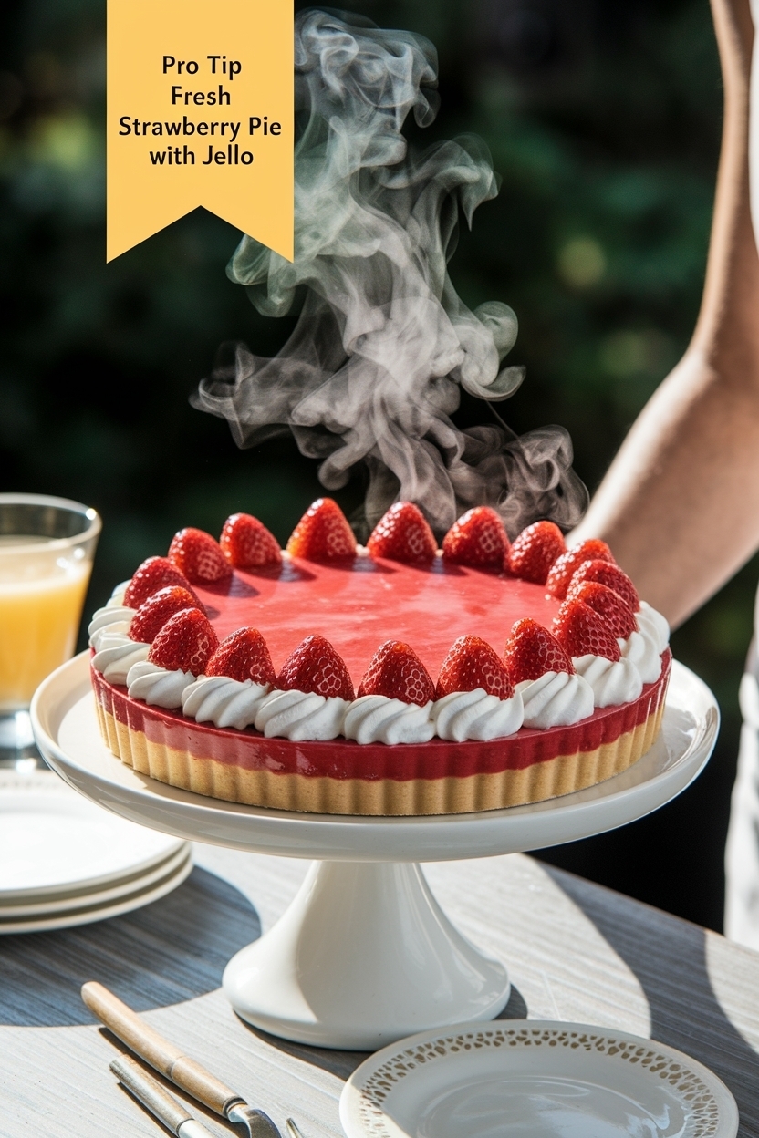 fresh strawberry pie with jello