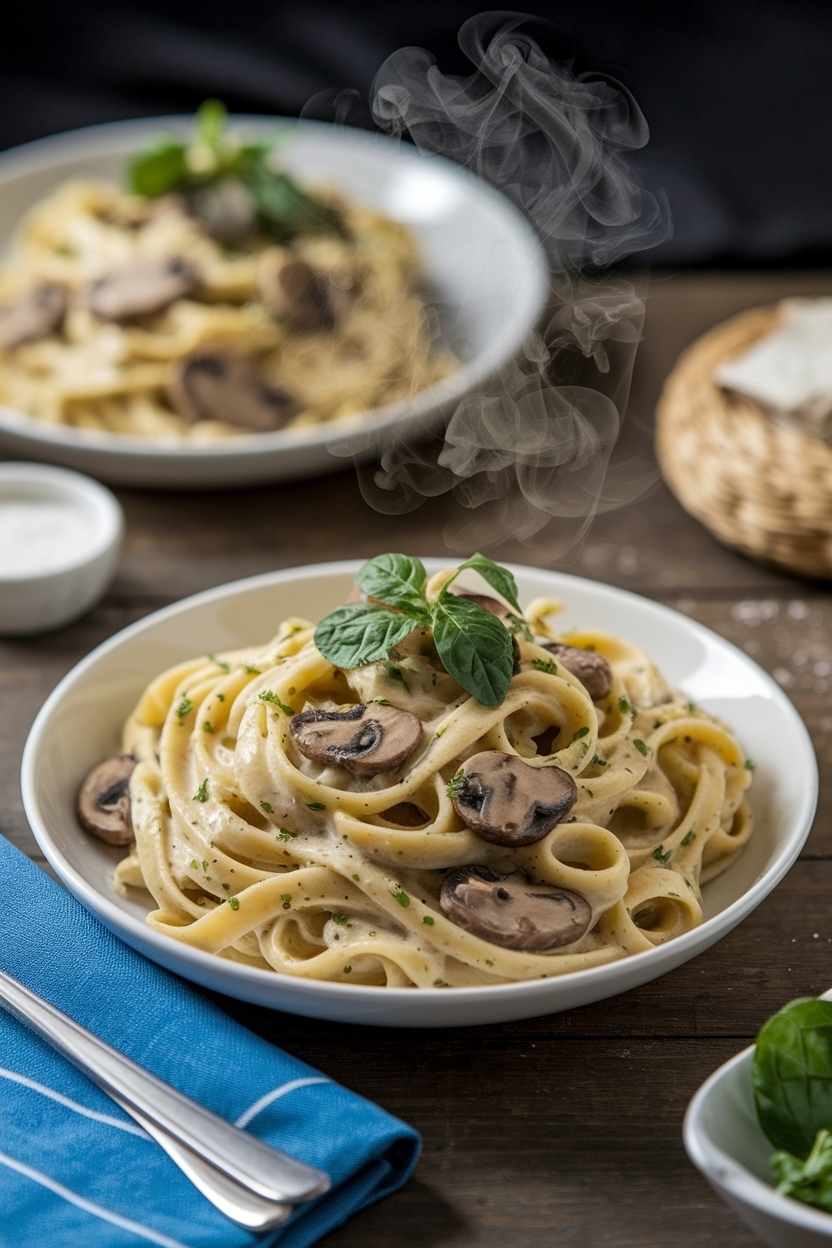 creamy mushroom pasta recipe vegan