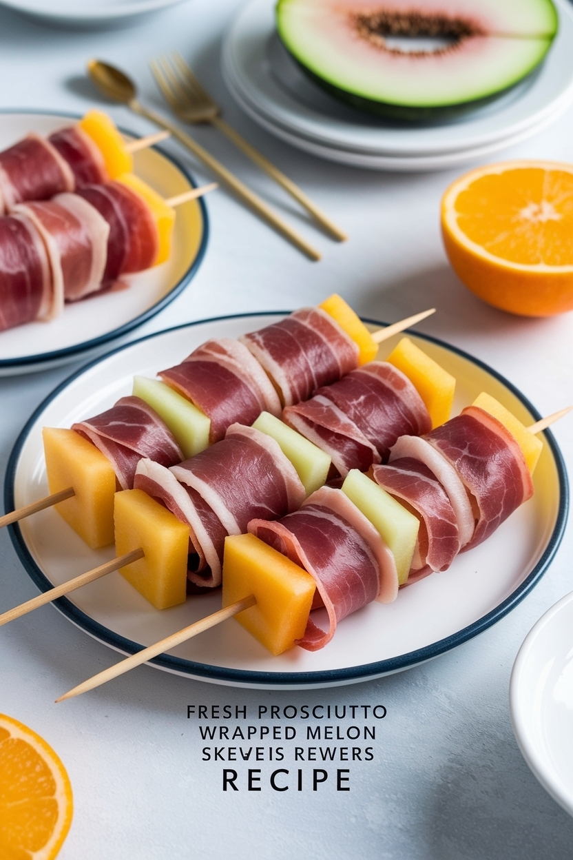 prosciutto wrapped melon skewers recipe