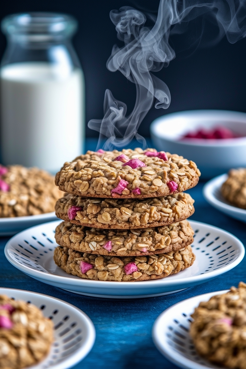 rhubarb oatmeal cookies
