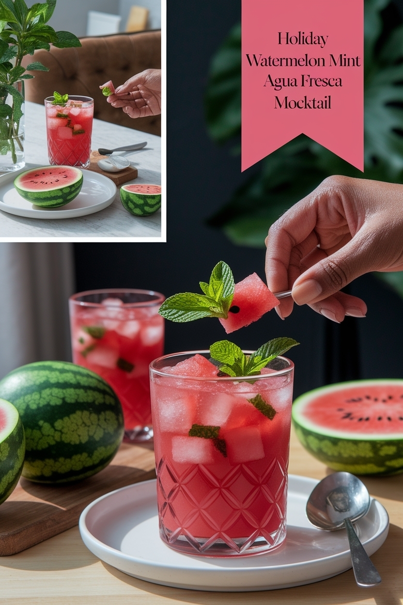 watermelon mint agua fresca mocktail