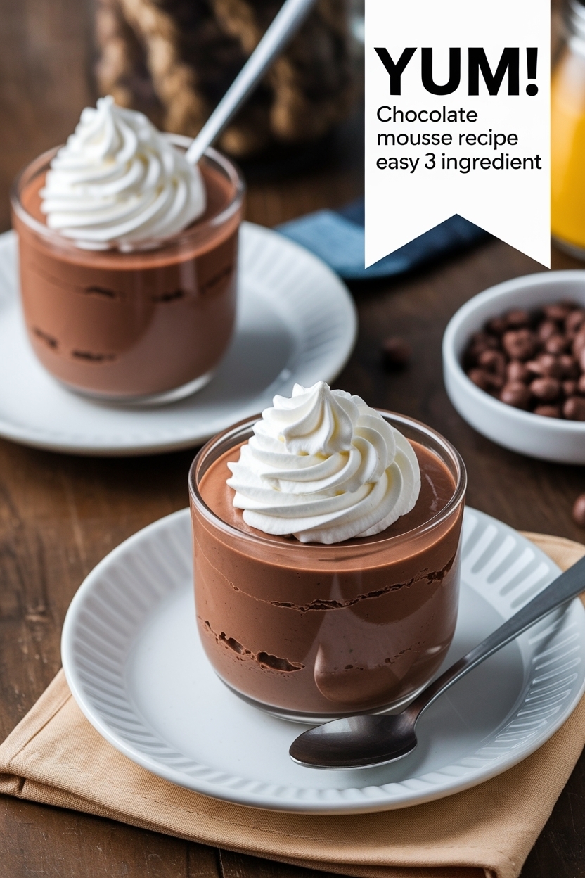 chocolate mousse recipe easy 3 ingredient