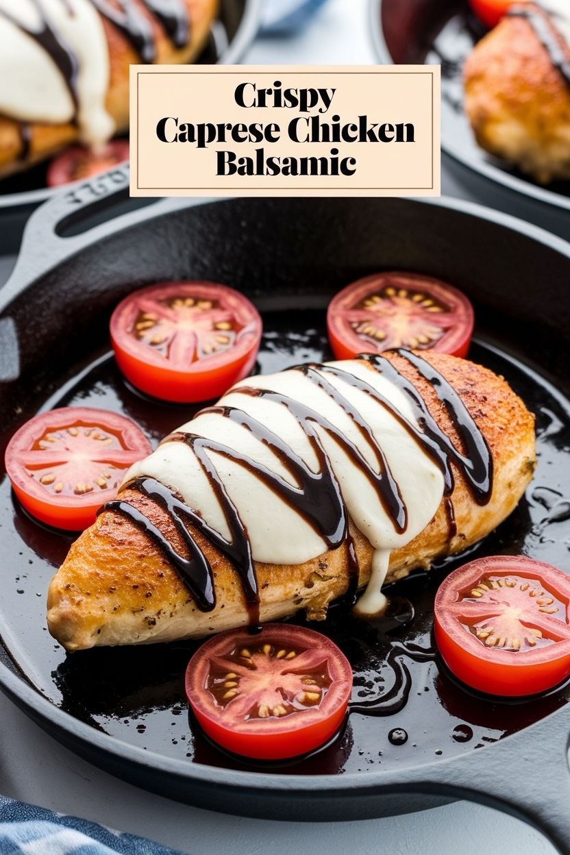 caprese chicken skillet balsamic
