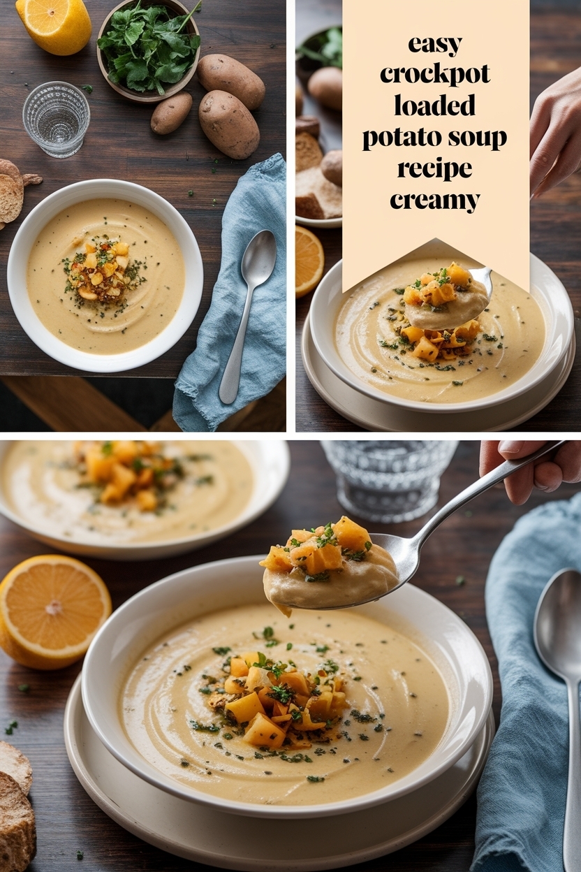 crockpot loaded potato soup recipe creamy