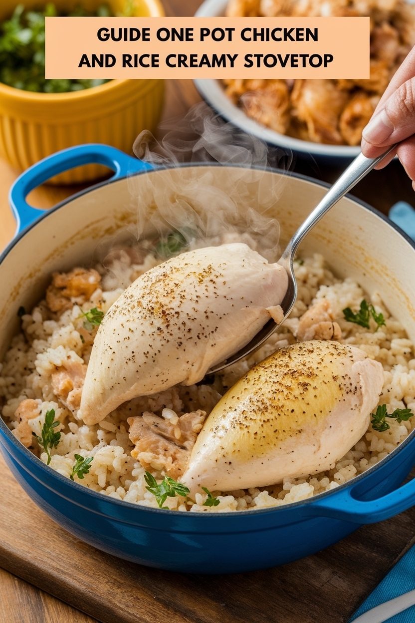 one pot chicken and rice creamy stovetop