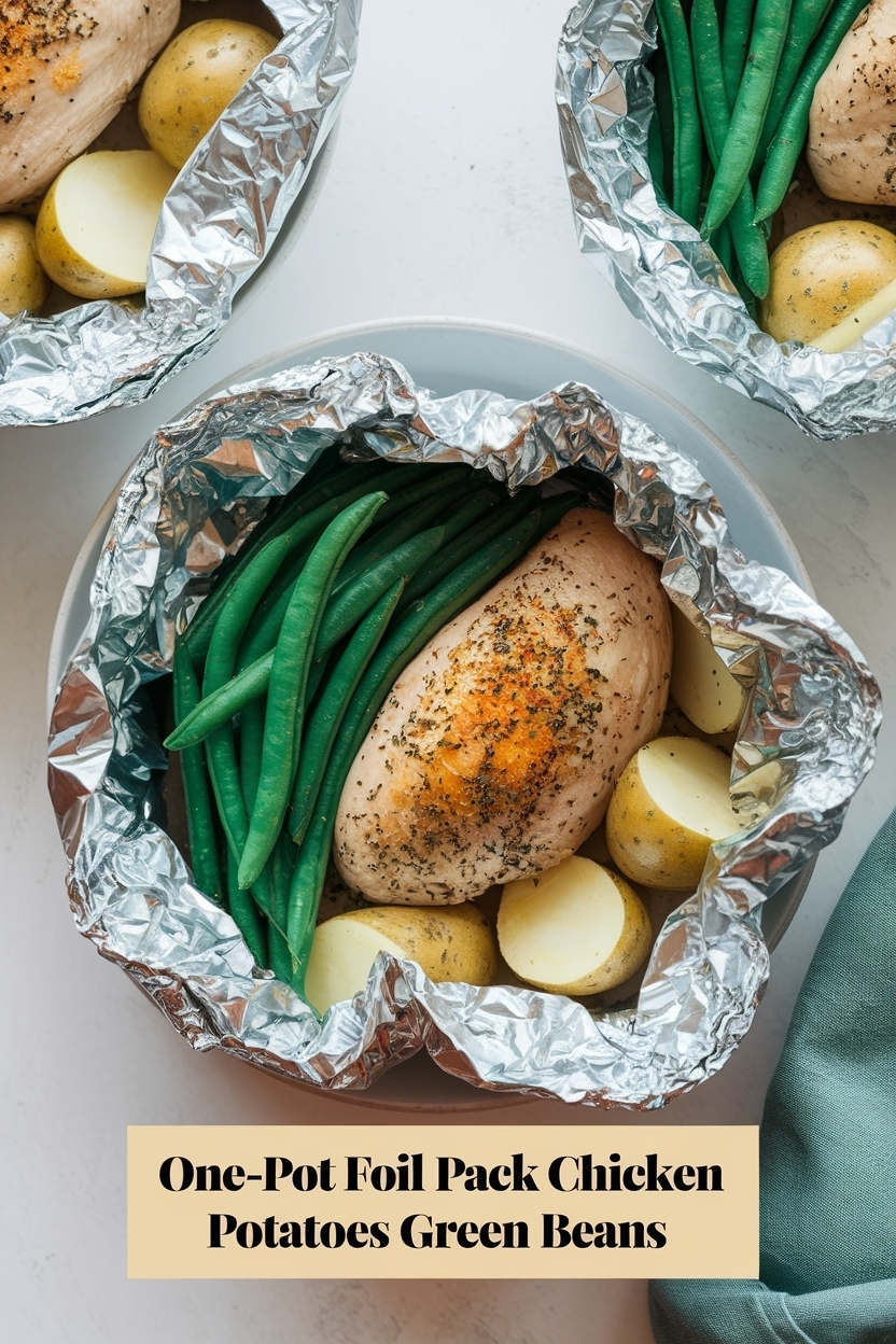 foil pack chicken potatoes green beans
