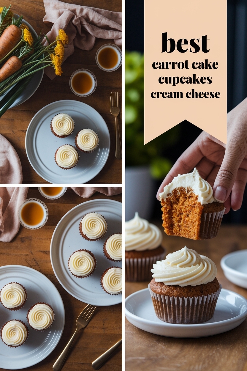 carrot cake cupcakes cream cheese