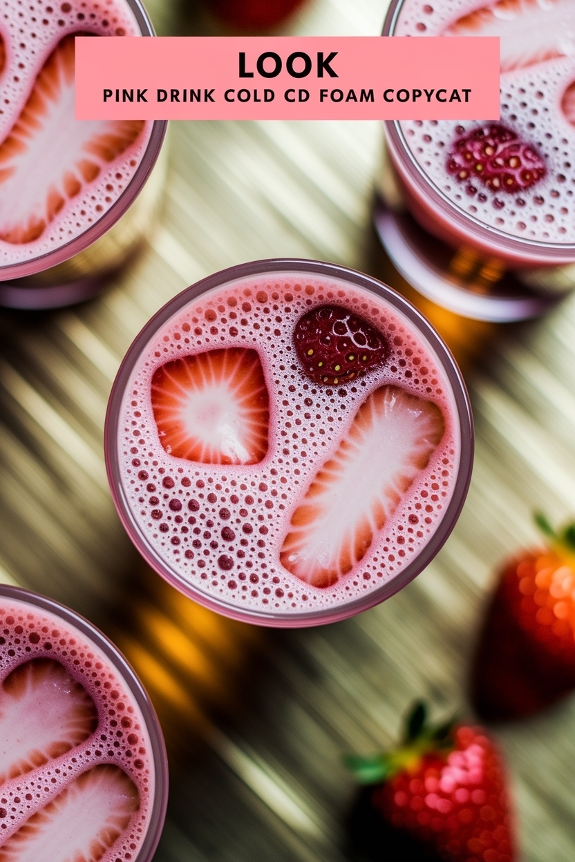 pink drink cold foam copycat