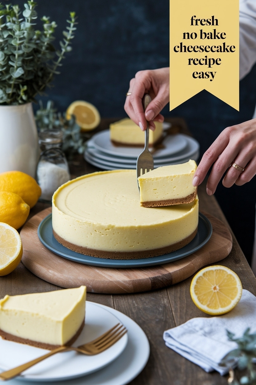 no bake lemon cheesecake recipe easy