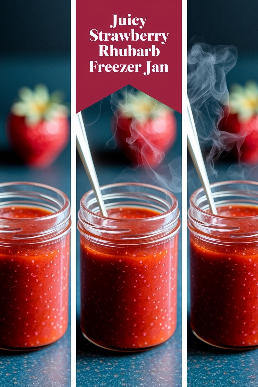 strawberry rhubarb freezer jam