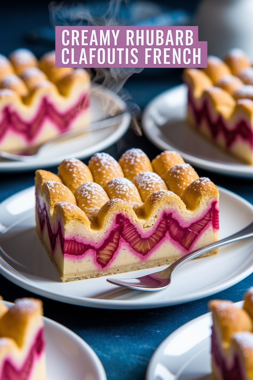 rhubarb clafoutis french