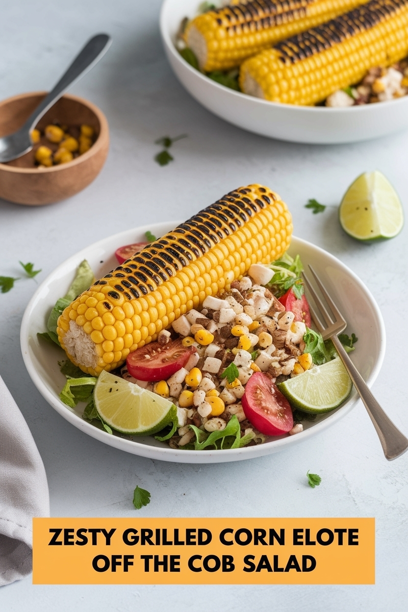 grilled corn elote off the cob salad