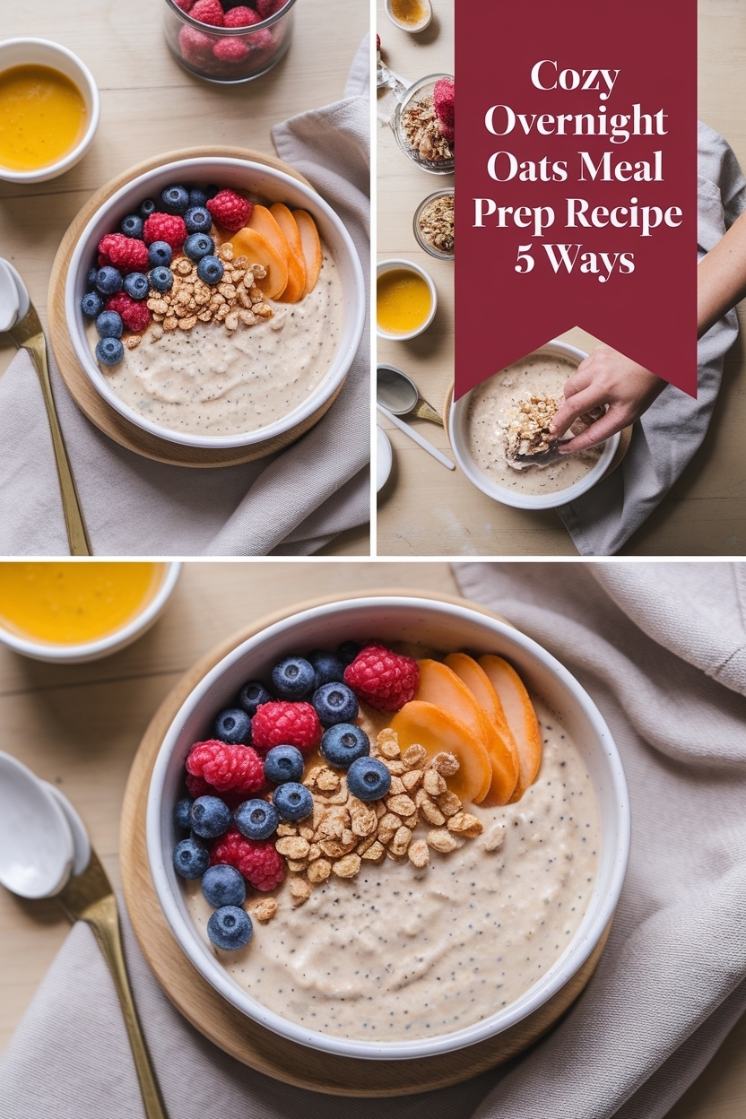 overnight oats meal prep recipe 5 ways
