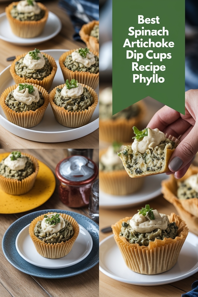 spinach artichoke dip cups recipe phyllo