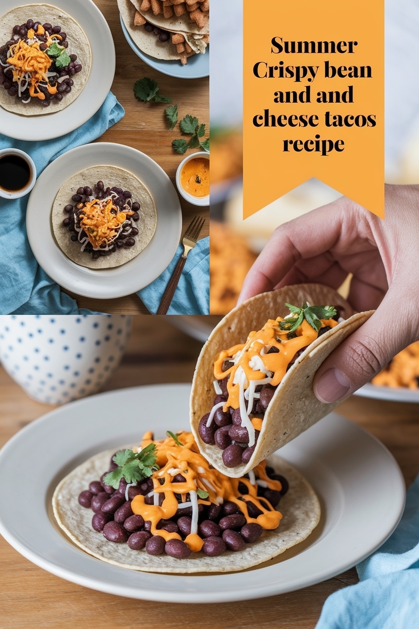crispy bean and cheese tacos recipe