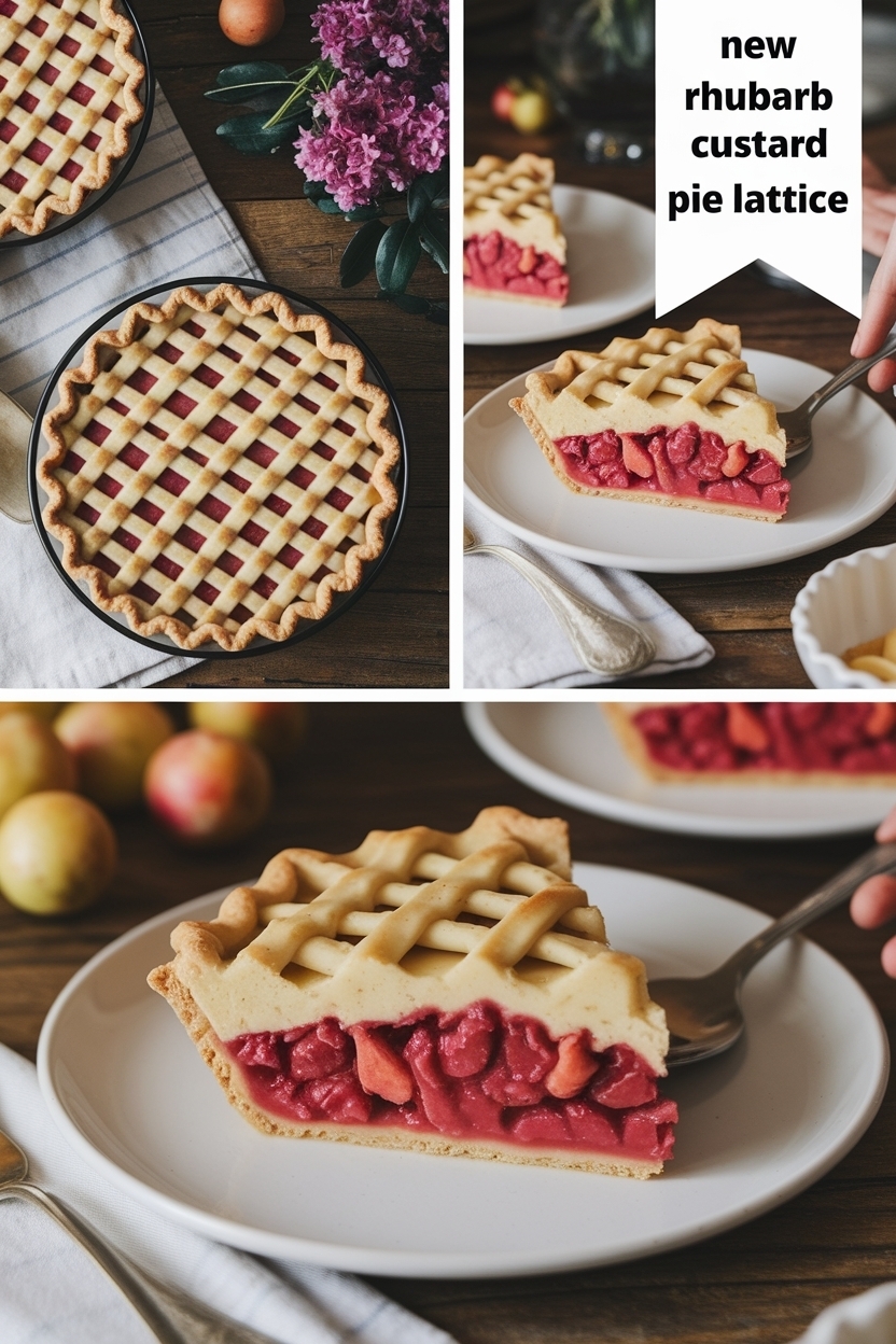 rhubarb custard pie lattice